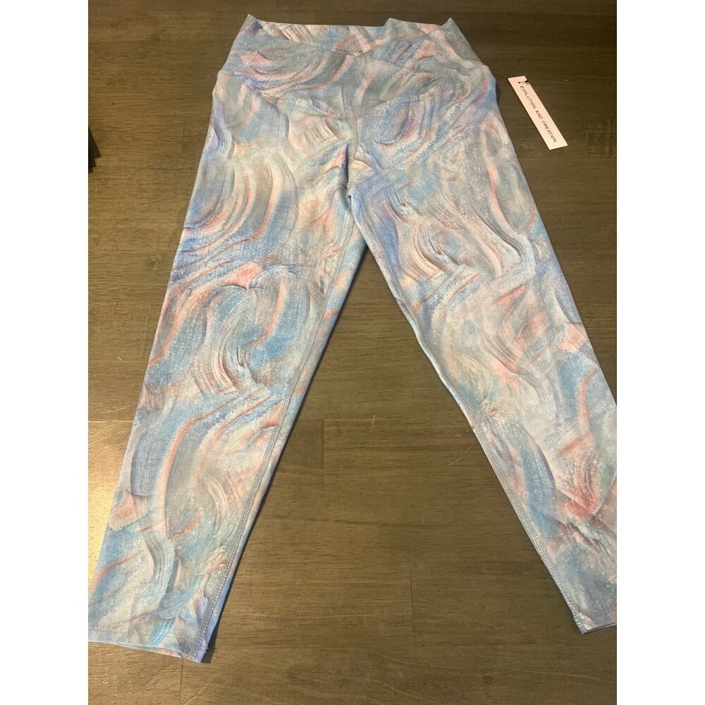 Evolution And Creation Womens Pastel Swirl Leggings N/A Size Polyester/Spandex B
